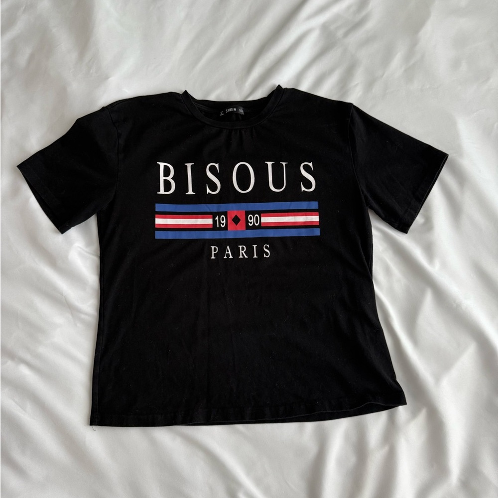 Black Bisous Paris T-Shirt
